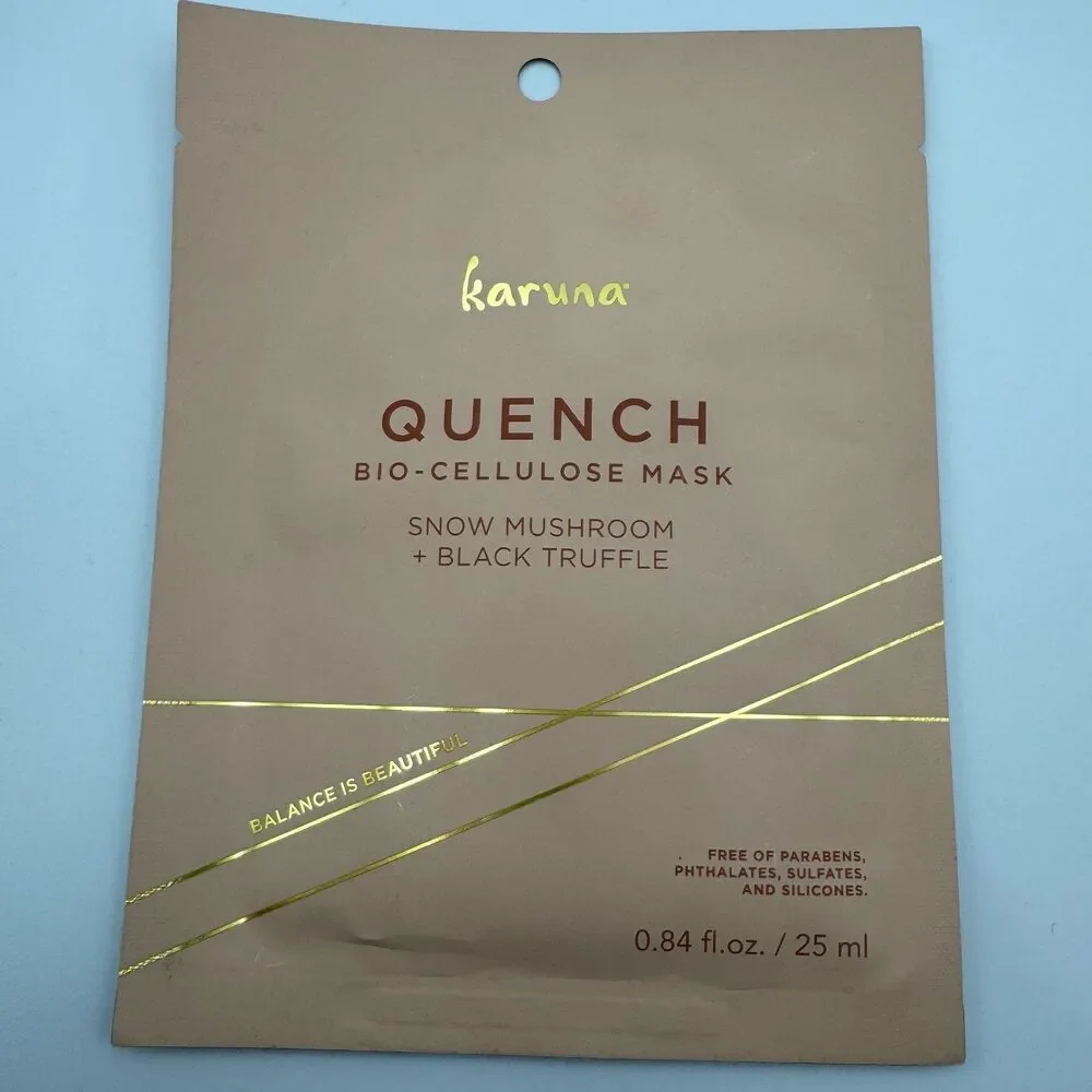 2 x Karuna Skin Quench Bio-Cellulose Mask Hyaluronic Acid Blend Expires 7/27